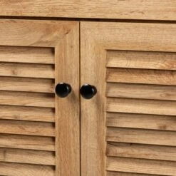 Coolidge Wood 5 Shelf Storage Cabinet Oak Brown - Baxton Studio -Home Furniture Shop-Baxton Studio GUEST 9b762b9f 2cab 42b5 ba38 1decf7227e78