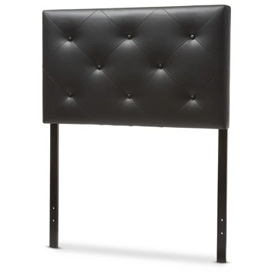 Twin Baltimore Modern And Contemporary Faux Leather Upholstered Headboard - Baxton Studio 6 Twin Baltimore Modern And Contemporary Faux Leather Upholstered Headboard - Baxton Studio - Image 4
