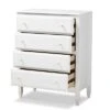 4 Drawer Naomi Wood Bedroom Chest White/Gold - Baxton Studio -Home Furniture Shop-Baxton Studio GUEST 9bd7cb9c 253e 4e30 89d6 932ffb8711b8