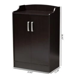 Verdell Modern And Contemporary Finished Shoe Cabinet Dark Brown - Baxton Studio -Home Furniture Shop-Baxton Studio GUEST 9ca8a0ca ee0e 495a b3db 649cfa1c8311