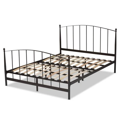 Queen Lana Metal Platform Bed Black - Baxton Studio 4 Queen Lana Metal Platform Bed Black - Baxton Studio - Image 2