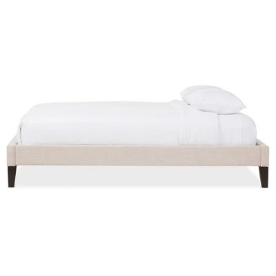 Lancashire Modern And Contemporary Linen Fabric Upholstered Bed Frame With Tapered Legs - Full - Baxton Studio 3 Lancashire Modern And Contemporary Linen Fabric Upholstered Bed Frame With Tapered Legs - Full - Baxton Studio
