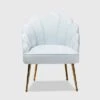 Cinzia Velvet Upholstered Seashell Shaped Accent Chair - Baxton Studio 2 Cinzia Velvet Upholstered Seashell Shaped Accent Chair - Baxton Studio -Home Furniture Shop-Baxton Studio GUEST 9e023055 01c4 486c 8682 f101251e060a