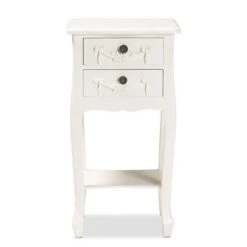 Eliya Wood 2 Drawer Nightstand White - Baxton Studio -Home Furniture Shop-Baxton Studio GUEST 9e472de5 7cfb 4a9b a71a 4e58a69adbf7