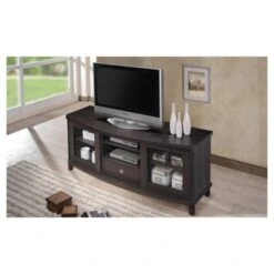 Walda Wood Cabinet With 2 Sliding Doors And 1 Drawer TV Stand For TVs Up To 60" Dark Brown/Gray - Baxton Studio 9 Walda Wood Cabinet With 2 Sliding Doors And 1 Drawer TV Stand For TVs Up To 60" Dark Brown/Gray - Baxton Studio -Home Furniture Shop-Baxton Studio GUEST 9f09957a a777 49ef 99ba 842d275e8cda