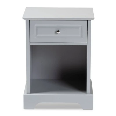 1 Drawer Chase Wood Nightstand - Baxton Studio 4 1 Drawer Chase Wood Nightstand - Baxton Studio - Image 2