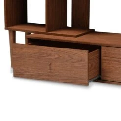 Haversham Mid-Century Retro Modern Display TV Stand For TVs Up To 60" Walnut Brown - Baxton Studio -Home Furniture Shop-Baxton Studio GUEST a006fc49 f20e 43bd 8402 5405891ead8a