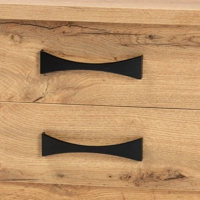 Colburn Wood 2 Drawer Nightstand Oak Brown - Baxton Studio 5 Colburn Wood 2 Drawer Nightstand Oak Brown - Baxton Studio - Image 3