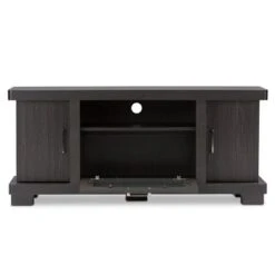 Viveka 2 Door TV Stand For TVs Up To 46" Dark Brown - Baxton Studio