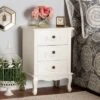Callen Wood 3 Drawer Nightstand White - Baxton Studio 2 Callen Wood 3 Drawer Nightstand White - Baxton Studio -Home Furniture Shop-Baxton Studio GUEST a2fe36e9 1ce0 42df 9006 8ec34d2f67cf