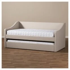 Twin Barnstorm Modern And Contemporary Fabric Upholstered Daybed With Guest Trundle Bed - Baxton Studio 11 Twin Barnstorm Modern And Contemporary Fabric Upholstered Daybed With Guest Trundle Bed - Baxton Studio -Home Furniture Shop-Baxton Studio GUEST a3648460 da1b 4ab8 b74f 72e27c4c2048