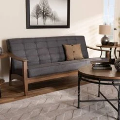 Larsen Wood Sofa Gray - Baxton Studio -Home Furniture Shop-Baxton Studio GUEST a3a46497 701f 4b18 8f9d 015a98e2240e