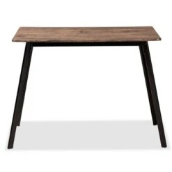 Calder Wood And Metal Dining Table Walnut Brown/Black - Baxton Studio
