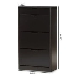 Cayla Modern And Contemporary Wood Shoe Cabinet - Black - Baxton Studio -Home Furniture Shop-Baxton Studio GUEST a5dcbaba ba92 4d10 a70a 3da09a05b7f5