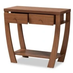 Capote Wood 2 Drawer Console Table - Baxton Studio