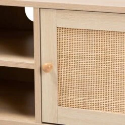 Sebille Wood With Natural Rattan 2 Door TV Stand For TVs Up To 45" Light Brown - Baxton Studio 14 Sebille Wood With Natural Rattan 2 Door TV Stand For TVs Up To 45" Light Brown - Baxton Studio -Home Furniture Shop-Baxton Studio GUEST a724b82b 5f72 4c55 8ec3 3c58e0fe0b00
