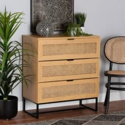 Sawyer Wood And Metal 3 Drawer Storage Cabinet With Natural Rattan Oak Brown/Black - Baxton Studio 12 Sawyer Wood And Metal 3 Drawer Storage Cabinet With Natural Rattan Oak Brown/Black - Baxton Studio -Home Furniture Shop-Baxton Studio GUEST a7c7b625 a1b2 4ba8 b0e4 144310a364f5