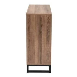 Josephine Two-Tone Wood And Metal 3 Door Sideboard Walnut Brown/White/Black - Baxton Studio 13 Josephine Two-Tone Wood And Metal 3 Door Sideboard Walnut Brown/White/Black - Baxton Studio -Home Furniture Shop-Baxton Studio GUEST a7d5ae6a db63 4d02 86b9 c23369df6bc4