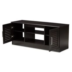 Gianna Modern And Contemporary Finished TV Stand For TVs Up To 47" Dark Brown - Baxton Studio