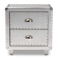 2 Drawer Davet Metal Nightstand Silver - Baxton Studio 13 2 Drawer Davet Metal Nightstand Silver - Baxton Studio -Home Furniture Shop-Baxton Studio GUEST a81f7709 7942 4983 994e 8bacb997e644