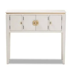 Aiko Wood Console Table White - Baxton Studio
