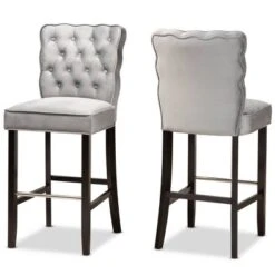 2pc Daphne Velvet Fabric Upholstered And Wood Counter Height Barstool Set - Baxton Studio 19 2pc Daphne Velvet Fabric Upholstered And Wood Counter Height Barstool Set - Baxton Studio -Home Furniture Shop-Baxton Studio GUEST a8cea90d 53cc 427f 9e61 81ce00d4d249