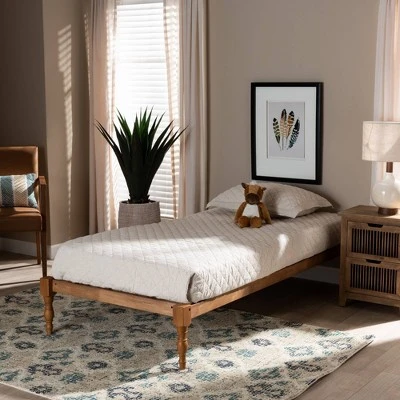 Twin Iseline Wood Platform Bed Frame Brown - Baxton Studio 6 Twin Iseline Wood Platform Bed Frame Brown - Baxton Studio - Image 4