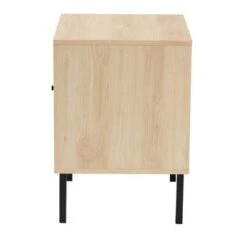 Caterina Wood And Natural Rattan 1 Door End Table Natural Brown/Black - Baxton Studio -Home Furniture Shop-Baxton Studio GUEST aa757bd4 e1bb 459b b251 c499eee3c0f1