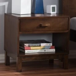 Deirdre Modern And Contemporary Wood 1 Drawer Nightstand - Baxton Studio 20 Deirdre Modern And Contemporary Wood 1 Drawer Nightstand - Baxton Studio -Home Furniture Shop-Baxton Studio GUEST aa964b25 c144 411b 8f7c eeb5566b52f3