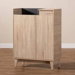 Fella Two-Tone Oak And Entryway Shoe Cabinet With Lift Top Storage Compartment Brown - Baxton Studio 13 Fella Two-Tone Oak And Entryway Shoe Cabinet With Lift Top Storage Compartment Brown - Baxton Studio -Home Furniture Shop-Baxton Studio GUEST abdd6283 9afe 4ba6 8687 44f9679a1670