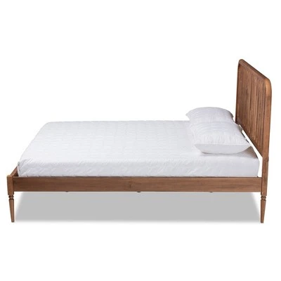 Neilan Wood Platform Bed Walnut Brown - Baxton Studio 3 Neilan Wood Platform Bed Walnut Brown - Baxton Studio