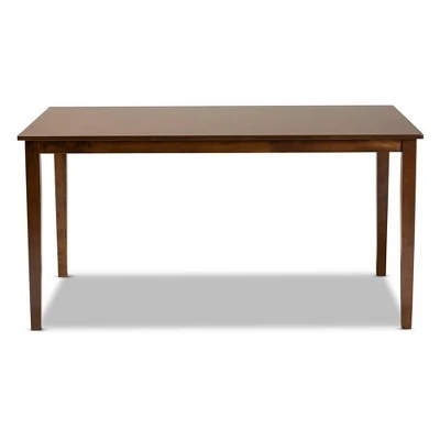 Eveline Rectangular Wood Dining Table Walnut Brown - Baxton Studio 3 Eveline Rectangular Wood Dining Table Walnut Brown - Baxton Studio