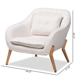 Valentina Velvet Natural Wood Armchair - Baxton Studio -Home Furniture Shop-Baxton Studio GUEST ad623fcf b467 44b3 bba5 3d0b1723701e
