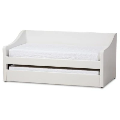 Twin Barnstorm Modern And Contemporary Fabric Upholstered Daybed With Guest Trundle Bed - Baxton Studio 9 Twin Barnstorm Modern And Contemporary Fabric Upholstered Daybed With Guest Trundle Bed - Baxton Studio - Image 7