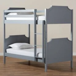 Twin Mariana Wood Bunk Bed Gray - Baxton Studio -Home Furniture Shop-Baxton Studio GUEST ae5da94e 101e 42ea 9067 b0fbe1e9d497