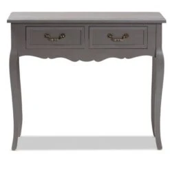 Capucine Finished Wood 2 Drawer Console Table Gray - Baxton Studio -Home Furniture Shop-Baxton Studio GUEST ae61fb4e cbb0 48fa bb94 98d4a8258be2