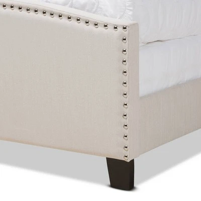 Morgan Fabric Upholstered Panel Bed - Baxton Studio 6 Morgan Fabric Upholstered Panel Bed - Baxton Studio - Image 4