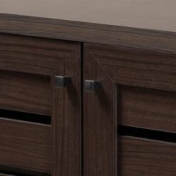 Salma Wood 2 Door Shoe Storage Cabinet Dark Brown - Baxton Studio -Home Furniture Shop-Baxton Studio GUEST af50d485 b7f0 496b 84fc 27238ba6fa68