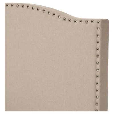Twin Benjamin Modern And Contemporary Linen Upholstered Arched Platform Bed With Nailhead - Baxton Studio 4 Twin Benjamin Modern And Contemporary Linen Upholstered Arched Platform Bed With Nailhead - Baxton Studio - Image 2