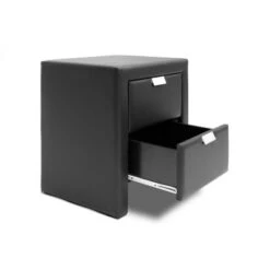 Frey Upholstered Modern Nightstand - Baxton Studio -Home Furniture Shop-Baxton Studio GUEST b15b9c17 e3fb 4294 88c4 8fbab253c07a