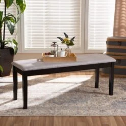 Teresa Fabric Upholstered And Wood Dining Bench - Baxton Studio 13 Teresa Fabric Upholstered And Wood Dining Bench - Baxton Studio -Home Furniture Shop-Baxton Studio GUEST b27e5505 540c 406d bc79 157838a92f79