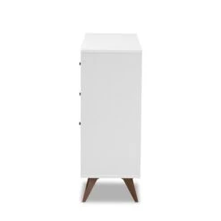 Baxton Studio Savino And Walnut Finished Wood Wine Cabinet White/Brown - BaxtonStudio -Home Furniture Shop-Baxton Studio GUEST b36e2c85 1f27 4413 be18 ced834fab42e