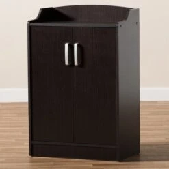 Verdell Modern And Contemporary Finished Shoe Cabinet Dark Brown - Baxton Studio -Home Furniture Shop-Baxton Studio GUEST b391ce0e 7209 4748 b1bb 65594f41f39e