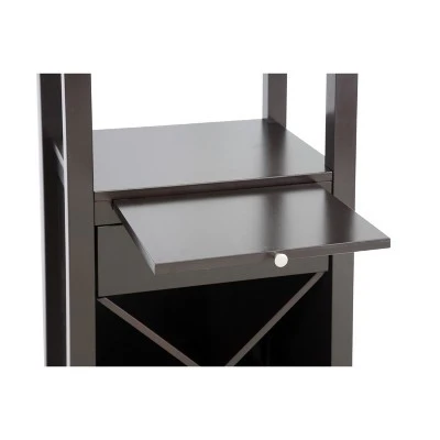 Austin Wood Modern Wine Tower Dark Brown - Baxton Studio 4 Austin Wood Modern Wine Tower Dark Brown - Baxton Studio - Image 2