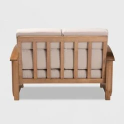 Charlotte Fabric Upholstered Wood 2 Seater Loveseat Taupe/Brown - Baxton Studio -Home Furniture Shop-Baxton Studio GUEST b452b4f1 4635 477d bf03 e4293bd96506