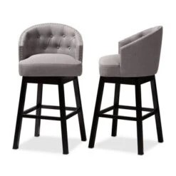 Set Of 2 Theron Swivel Barstools - Baxton Studio -Home Furniture Shop-Baxton Studio GUEST b48197a8 b7eb 4138 bd27 f6ac0561e359