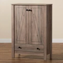 Derek Wood 1 Drawer Shoe Cabinet-Oak - Baxton Studio 14 Derek Wood 1 Drawer Shoe Cabinet-Oak - Baxton Studio -Home Furniture Shop-Baxton Studio GUEST b482a9d5 b3d4 4b97 9e85 22992e8c9c45