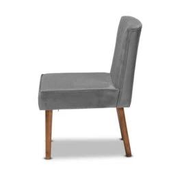 Alvis Velvet Upholstered And Wood Dining Chair - Baxton Studio -Home Furniture Shop-Baxton Studio GUEST b4d0476c 932c 4c69 8636 69cb8c5f0676