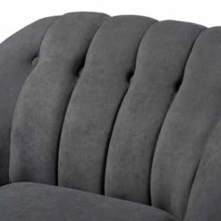 Ellard Velvet Fabric Upholstered Two-Tone Wood Accent Chair Gray/Dark Brown - Baxton Studio -Home Furniture Shop-Baxton Studio GUEST b548b050 5696 40ad 88d4 7f5a4af76967