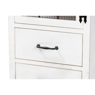 Faron Finished Wood 2 Drawer Storage Cabinet White/Oak Brown - Baxton Studio 7 Faron Finished Wood 2 Drawer Storage Cabinet White/Oak Brown - Baxton Studio - Image 5